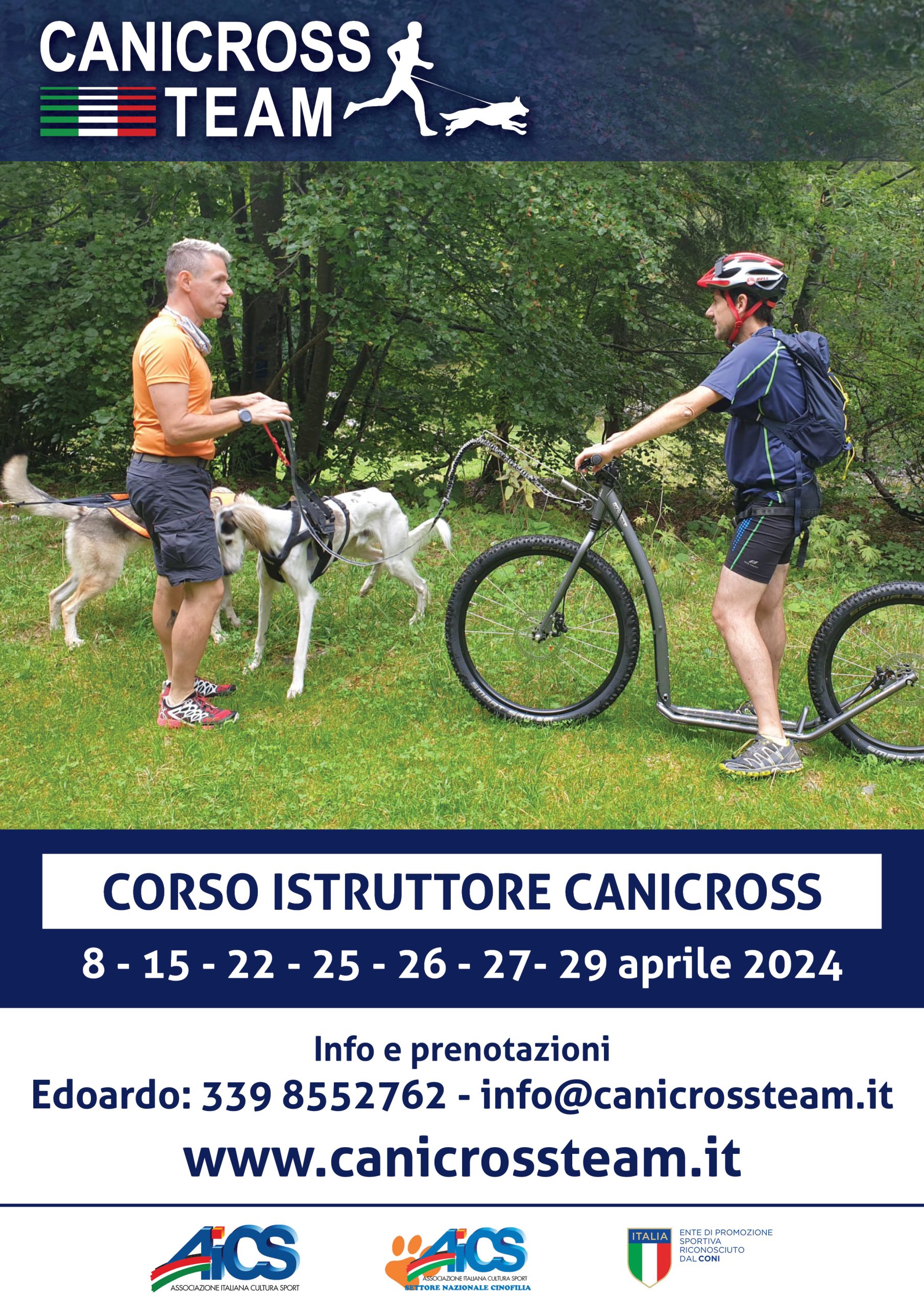 CORSO ISTRUTTORE 1° LIVELLO CANICROSS TRAIL