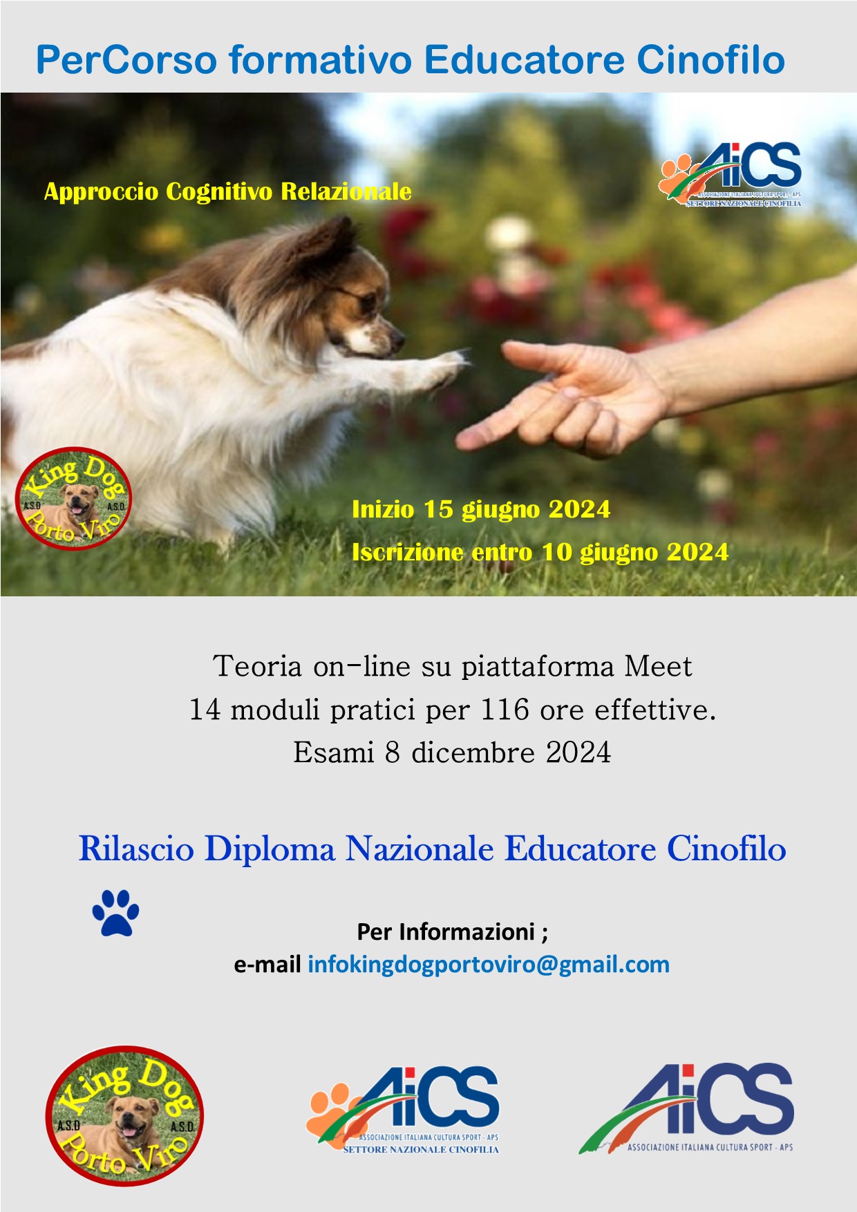 CORSO EDUCATORE CINOFILO