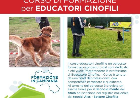 CORSO DI FORMAZIONE PER EDUCATORI CINOFILI